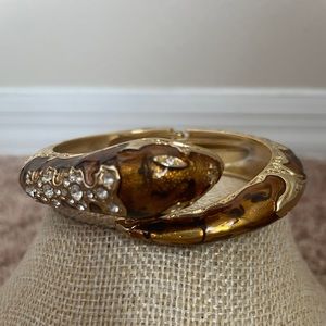 NWOT Carmel Colored Snake Hinged Bracelet